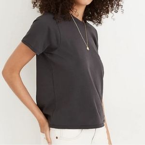 Madewell supima cotton shirt, charcoal, M